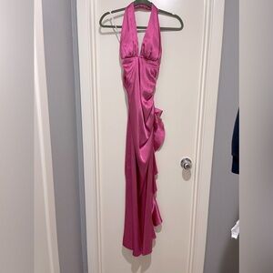 Pink long dress for party occasions